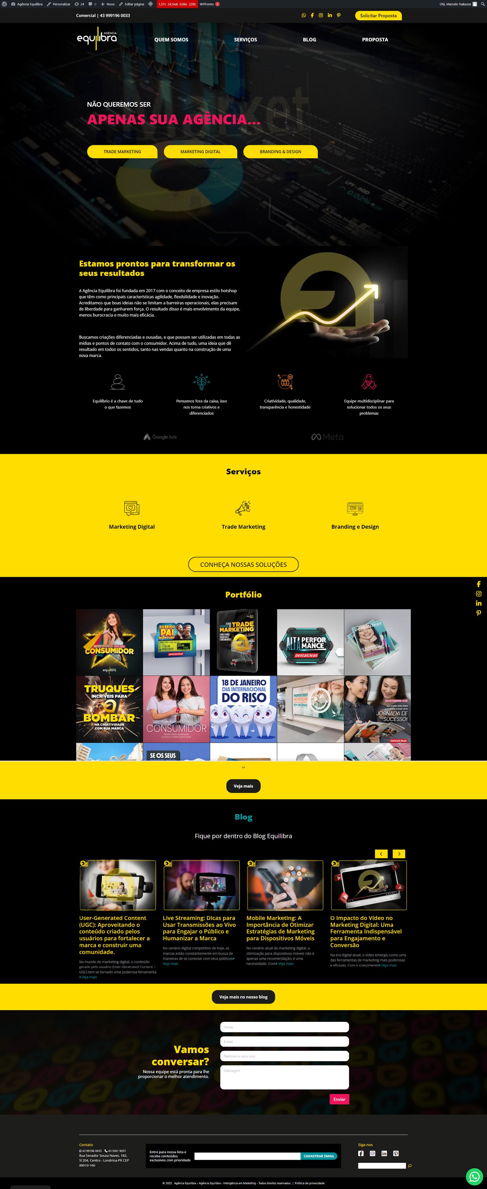 Site Agência Equilibra